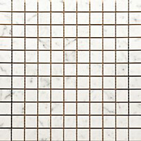 Mosaiikkilaatta Pukkila Luxury Statuario Valkoinen, kiiltävä, sileä, 30x30mm