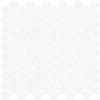 Mosaiikkilaatta Pukkila Miniworx White Hexagon, himmeä, sileä, 25x25mm