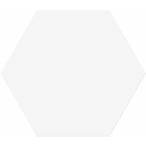Lattialaatta Pukkila Miniworx White 6-kulmainen, himmeä, sileä, 240x210mm