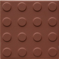 Lattialaatta Pukkila Natura Punainen, himmeä, struktuuri, pyörönasta, 96x96mm