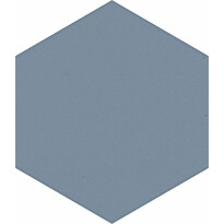 Lattialaatta Pukkila Modernizm Blue, 6-kulmainen, 19.8x17.1cm, sileä, himmeä, sininen