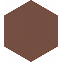 Lattialaatta Pukkila Modernizm Brown, 6-kulmainen, 19.8x17.1cm, sileä, himmeä, ruskea