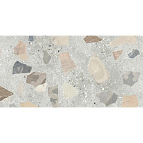 Lattialaatta Pukkila Retro Terrazzo, 30x60cm, matta, lasittamaton, rektifioitu