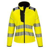 Naisten softshell-takki Portwest PW381 Hi-Vis, keltainen/musta