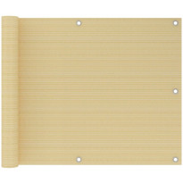 Parvekkeen suoja beige 75x500 cm hdpe