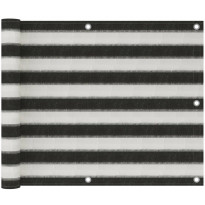 Parvekkeen suoja hdpe 75x300 cm antrasiitti ja valkoinen