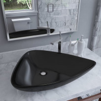 Pesuallas keraaminen kolmionmuotoinen 645x455x115mm musta