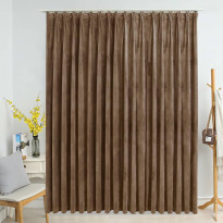 Pimennysverho koukuilla sametti beige 290x245 cm