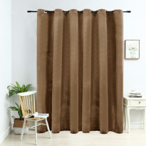 Pimennysverho metallirenkailla sametti beige 290x245 cm
