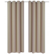 Pimennysverhot purjerenkailla 2 kpl 135x175 cm kerma
