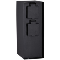 Pistorasiatolppa Paulmann Rio, 2 pistorasiaa, 70x70x230mm, IP44, antrasiitti