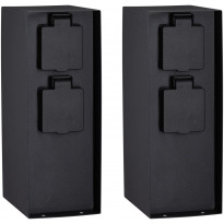Pistorasiatolppa Paulmann Rio, 4 pistorasiaa, 85x120x230mm, IP44, antrasiitti