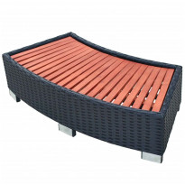 Porealtaan porras polyrottinki 92x45x25 cm musta