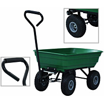 Puutarhakärry FinePrice 300 kg 75 l vihreä