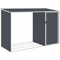 Puutarhan polttopuuvaja antrasiitti 245x98x159cm galv. teräs