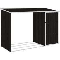 Puutarhan polttopuuvaja ruskea 245x98x159cm galvanoitu teräs