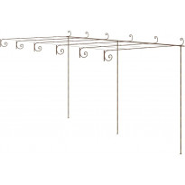 Puutarhan ruusukaari antiikkiruskea 6x3x2,5 m rauta
