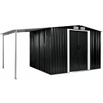 Puutarhavaja liukuovilla antrasiitti 386x205x178 cm teräs, 7.9m2