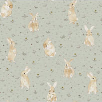 Tapetti Rebel Walls Bunny Field Mint