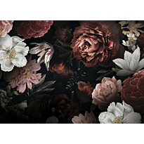 Kuvatapetti Rebel Walls Bloomy Bouquet musta, mittatilaus, non-woven