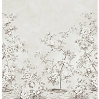 Kuvatapetti Rebel Walls Floral Chinoiserie harmaa, mittatilaus, non-woven