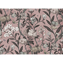 Kuvatapetti Rebel Walls Winding Bloom vaaleanpunainen, mittatilaus, non-woven