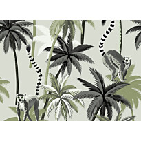 Kuvatapetti Rebel Walls Lemur Palms vihreä, mittatilaus, non-woven