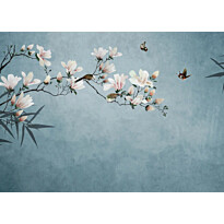 Kuvatapetti Rebel Walls Bird Branch vaaleansininen, mittatilaus, non-woven
