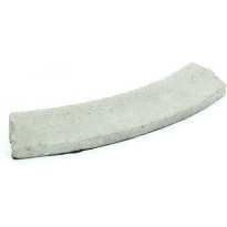 Liimattava reunakivi Rudus, kaarre R1000 kupera, 523x130x80mm, sileä, harmaa