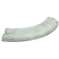 Liimattava reunakivi Rudus, kaarre R500 kupera, 500x130x80mm, sileä, harmaa