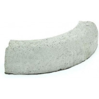 Liimattava reunakivi Rudus, kaarre R500 kupera, 780x130x160mm, sileä, harmaa