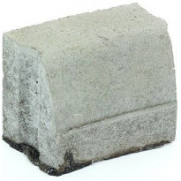 Liimattava reunakivi Rudus, kaarre R1000 kovera, 195x130x160mm, sileä, harmaa
