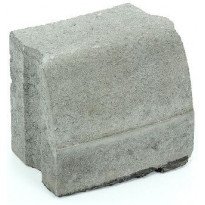 Liimattava reunakivi Rudus, kaarre R1000 kupera, 195x130x160mm, sileä, harmaa