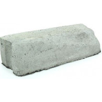 Liimattava madalluskivi Rudus, 12&gt;8cm, oikea, 390x130mm, sileä, harmaa