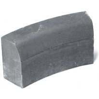 Upotettava reunakivi Rudus H13, kaarre R1000 kovera, 523x170x300mm, sileä, harmaa