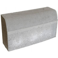 Upotettava reunakivi Rudus H4, kaarre R4500 kupera, 560x170x300mm, sileä, harmaa