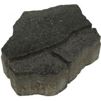 Pihakivi Rudus Luotokivi, 336x246x80mm, profiloitu, mustaharmaa