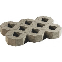 Pihakivi Rudus Reikälaatta, 598x398x80mm, sileä, harmaa