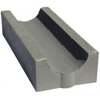 Vesikouru Rudus Kevyt, 500x195x100mm, sileä, musta