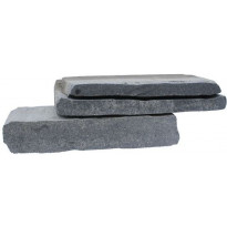 Muurikivi Rudus Rustikko, 400x180x77mm, profiloitu, mustaharmaa