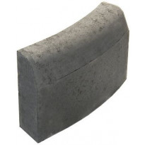 Upotettava reunakivi Rudus J7, kaarre R1000 kupera, 500x110x300mm, sileä, harmaa