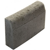 Upotettava reunakivi Rudus J4, kaarre R4000 kupera, 500x110x300mm, sileä, harmaa
