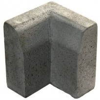 Upotettava reunakivi Rudus J11, kulma 90° kovera, 500x110x300mm, sileä, harmaa