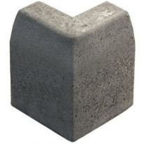 Upotettava reunakivi Rudus J12, kulma 90° kupera, 500x110x300mm, sileä, harmaa