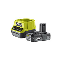Akku ja laturi Ryobi ONE+ RC18120-120, 18V, 2.0Ah