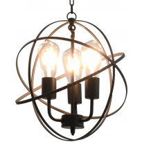 Roikkuva lamppu musta pallo 3 x e27 bulbs