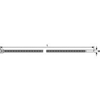Nippuside luonnonvalkoinen 100 kpl T18R 2,5x100