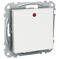 6/1-kytkin Exxct LED-indikoinnilla UKJ valkoinen