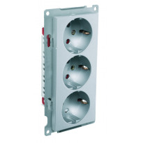 Pistorasia ELKO Plus, 3-osainen/16A/250V/IP20 UKR, alumiini