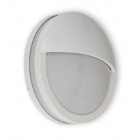 Seinävalaisin Ensto Lumia, AVN260L, 60W, Ø260x95mm, luomella, E27, IP54, valkoinen